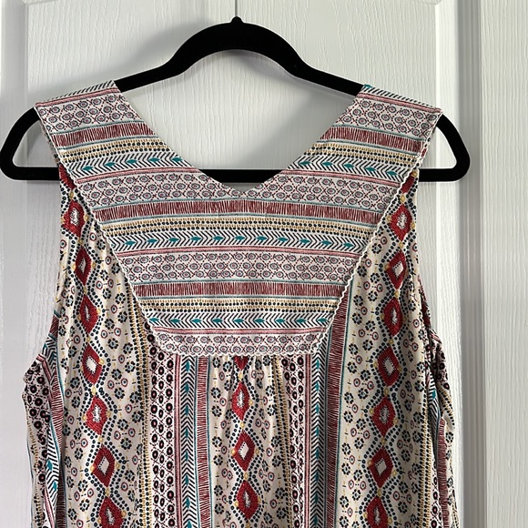 Style & Co Boho V-neck Sleeveless Dress, Size XL, lined with ruffles - Picture 9 of 9